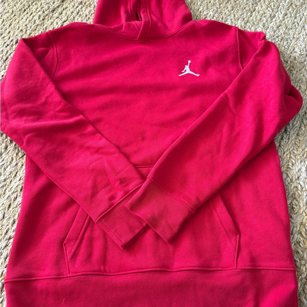 Jordan Nike Big Boys Red Fleece Sweatshirt Hoodie Size XL